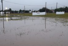 El agua cubrió el predio tras las intensas lluvias. Foto: Municipalidad de La Merced