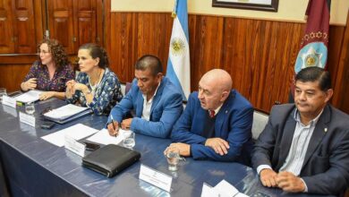 Reunión entre Fiore y los senadores.
