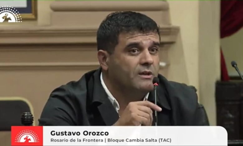 El diputado provincial Gustavo Orozco anunció en la sesión ordinaria de la Legislatura que buscará renovar su banca como representante de Rosario de la Frontera. Foto: Cámara de Diputados de Salta