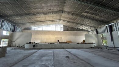 Las obras en el Centro de Convenciones.