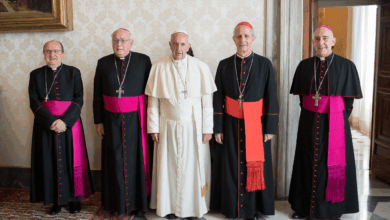 El arzobispo de Salta junto al Papa Francisco.