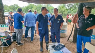 Operativos sanitarios en Santa Victoria Este.