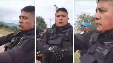 El policía señalado por alcoholemia.