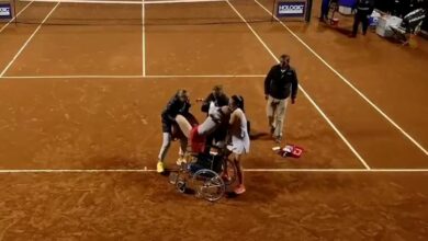 La argentina Julia Riera ayudó a su rival a subirla a la silla de ruedas