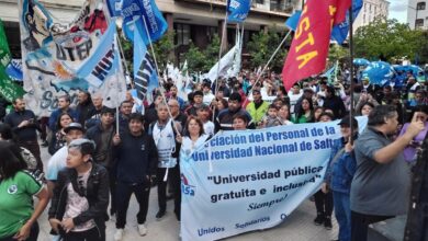 Los gremios marcharon en apoyo a jubilados. RRSS.