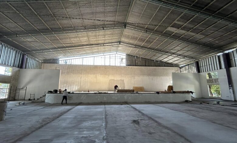 Las obras en el Centro de Convenciones.