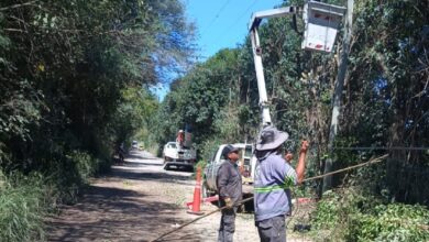 Tareas de iluminación en La Pedrera.