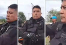 El policía señalado por alcoholemia.