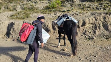 Las urnas camino al paraje Aguanita, Iruya.