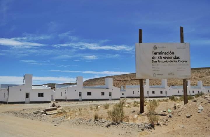 Las viviendas en San Antonio de los Cobres.