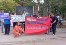Los trabajadores contratados llevan nueve días consecutivos de protesta. Foto: RR SS