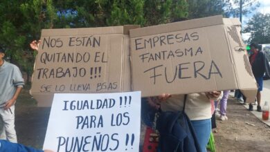 Reclamo de trabajadores de la Puna en Grand Bourg.