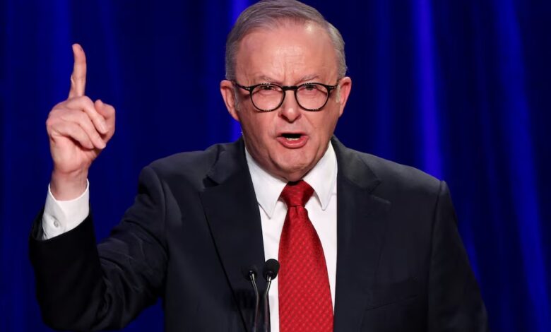El primer ministro australiano, Anthony Albanese, fue reelegido para un segundo mandato tras la victoria de su partido, el Laborista. Foto: Infobae