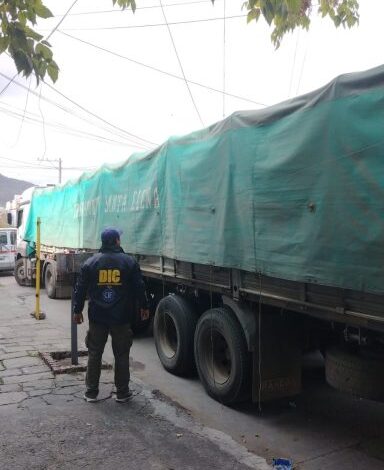 Un operativo liderado por la Unidad de Delitos Económicos Complejos (UDEC) concluyó con el secuestro de un semirremolque repleto de productos no perecederos. Foto: Ministerio Público Fiscal