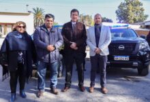 El ministro de Seguridad Gaspar Solá Usandivaras, el senador Gonzalo Caro y el intendente Enrique Borelli participaron del acto de entrega.