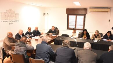 Reunión entre senadores y dirigentes de fútbol.