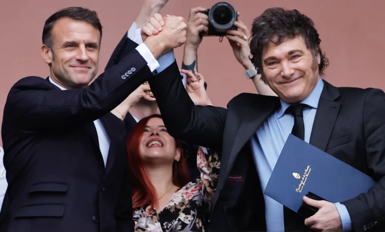 Milei se reunió con Macron para avanzar en cooperación minera y energía