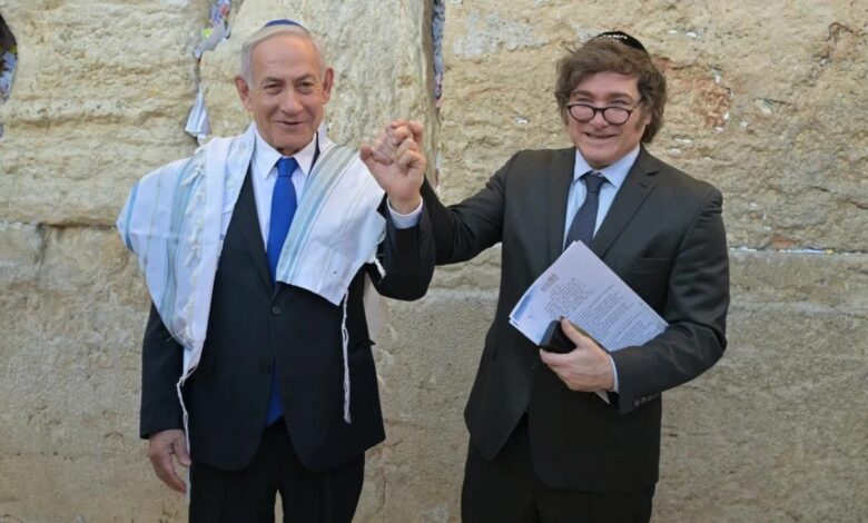 Javier Milei y Benjamín Netanyahu