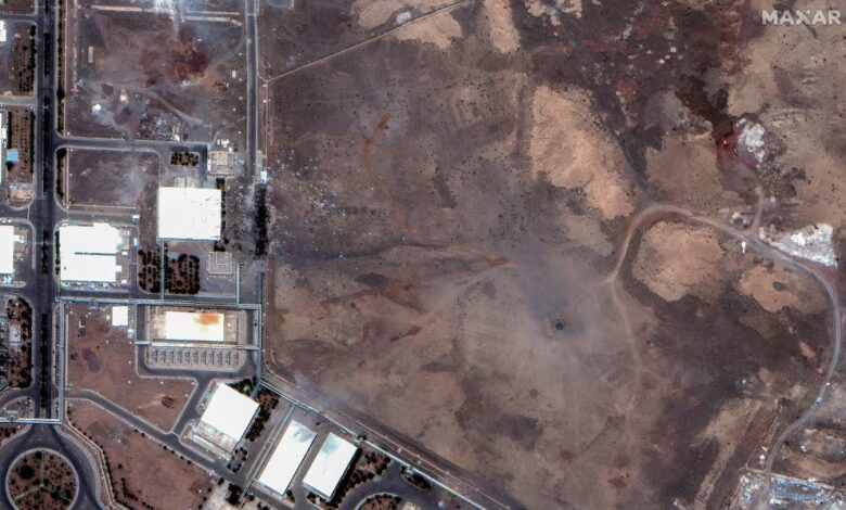 Imagen satelital que muestra a Natanz tras los ataques de EEUU (Maxar Technologies/Handout via REUTERS)