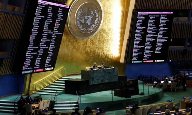 Imagen de archivo de una votación de la Asamblea General de la ONU (REUTERS/Shannon Stapleton)