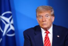 El presidente de Estados Unidos, Donald Trump, en la cumbre de líderes de la OTAN en La Haya, Países Bajos, el 25 de junio de 2025. REUTERS/Piroschka Van De Wouw/Pool
