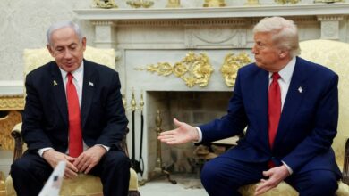Donald Trump y Benjamín Netanyahu durante su última reunión en la Casa Blanca, (Washington, Estados Unidos)
