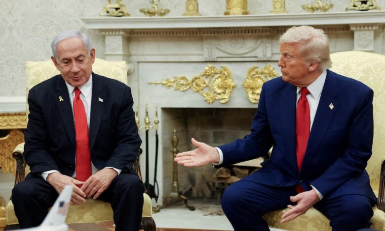 Donald Trump y Benjamín Netanyahu durante su última reunión en la Casa Blanca, (Washington, Estados Unidos)