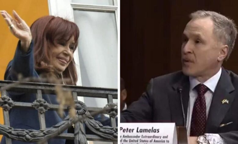 Cristina Kirchner cruzó a Peter Lamelas por su propuesta de “vigilar gobernadores”
