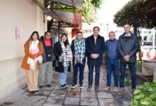 El intendente Sergio "Topo" Ramos y concejales locales se reunieron con Nicolás Avellaneda y Norberto Mastrandrea para coordinar acciones de seguridad. Foto: RR SS