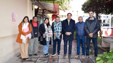 El intendente Sergio "Topo" Ramos y concejales locales se reunieron con Nicolás Avellaneda y Norberto Mastrandrea para coordinar acciones de seguridad. Foto: RR SS