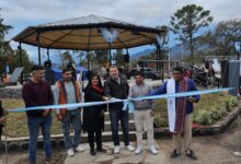 Inauguración de las obras en Plaza Martín Fierro.