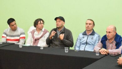 Garcia Bes presentó el Plan Meta acompañado del intendente Carlos Rosso y el senador Enrique Cornejo. Foto: Municipalidad de Güemes