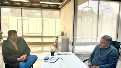 El intendente Manuel Saravia y el secretario del Interior de la Provincia, Javier Diez Villa.