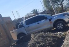 Una de las camionetas oficiales.