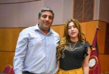 Carla Cordero junto al ex intendente y actual ministro Mario Mimessi. Foto: RR SS