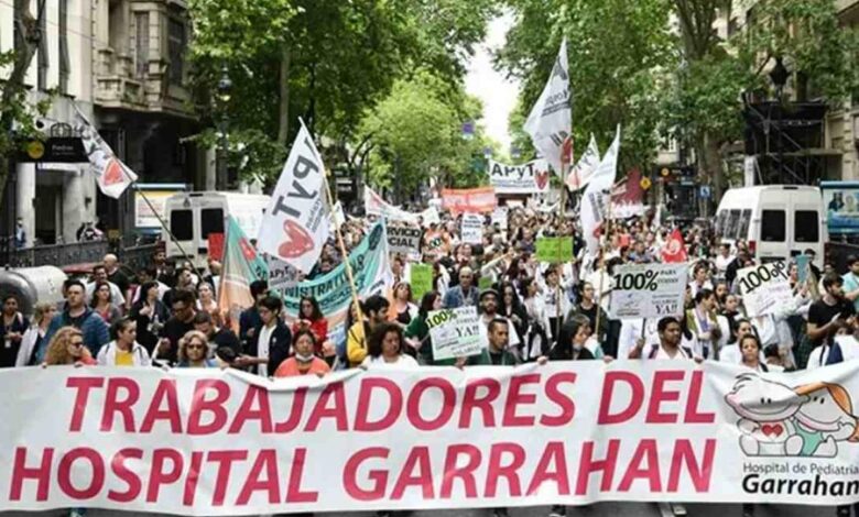 Trabajadores del Garrahan convocan a una jornada de paro y movilización