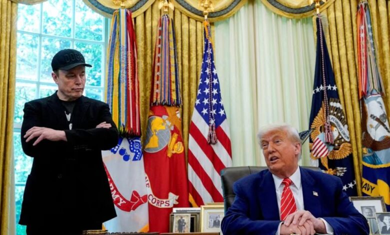 El presidente de Estados Unidos, Donald Trump, y Elon Musk en una rueda de prensa en la Casa Blanca (REUTERS/Nathan Howard/Archivo)