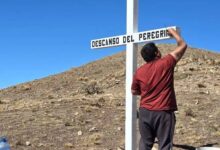 Vecinos de Cachi restauraron la Cruz del Peregrino. Foto: RR SS