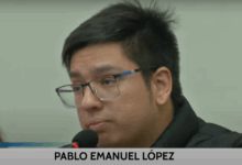 López se presentó en la sesión especial.