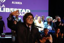 Javier Milei en el acto de La Libertad Avanza en Junín