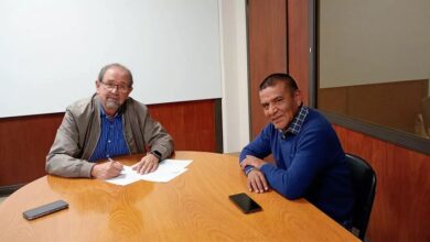 Nolasco y Camacho en abril.