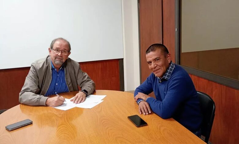 Nolasco y Camacho en abril.