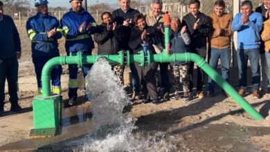 La inauguración del nuevo pozo.