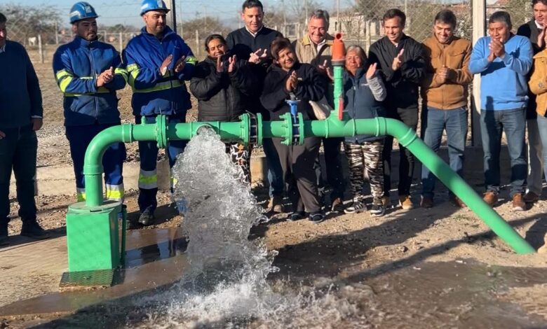 La inauguración del nuevo pozo.