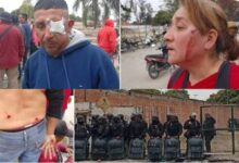 Personal de Infantería realizó disparos dirigidos al cuerpo de los trabajadores durante el desalojo. Foto: RR SS