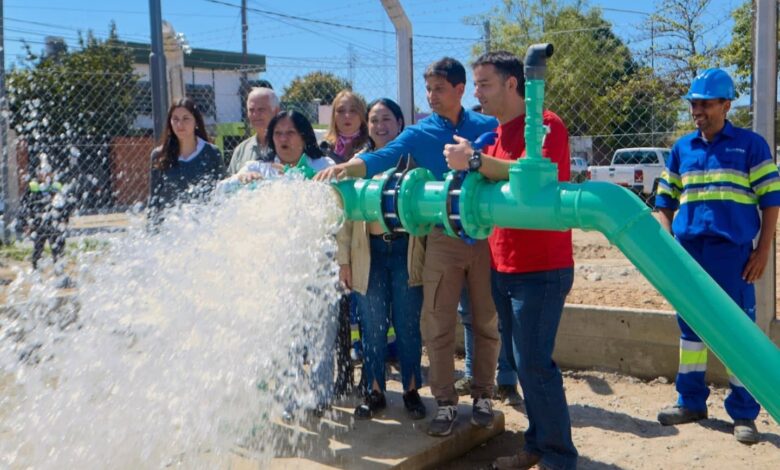 La inauguración del nuevo pozo.