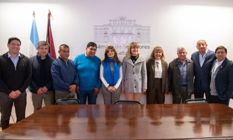 Autoridades de la UNSa y Senadores.