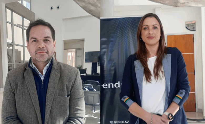 Fernando García Soria y Celeste Ballari en la presentación de Endeavor.