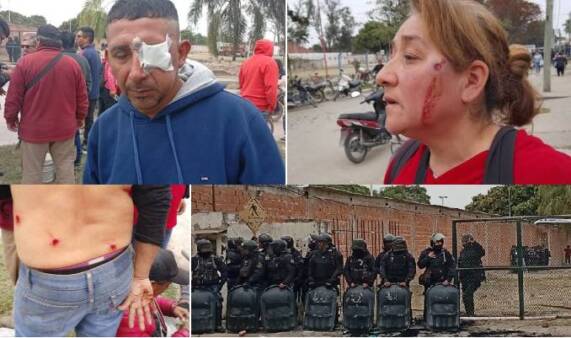 Personal de Infantería realizó disparos dirigidos al cuerpo de los trabajadores durante el desalojo. Foto: RR SS