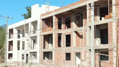 Los departamentos en construcción.